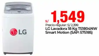 Metro LG Lavadora 18kg TS1804NW Smart Motion oferta