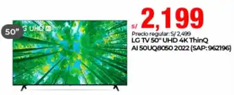 Metro LG TV 50" UHD 5K ThinQ oferta