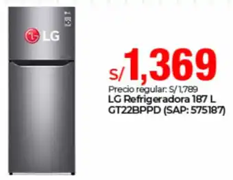 Metro LG Refrigeradora 187L oferta