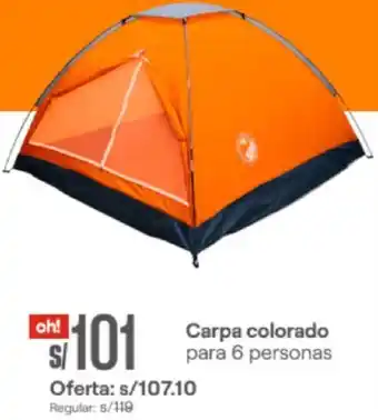 Promart Carpa Colorado para 6 Personas oferta