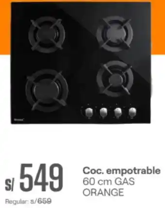 Promart Coc. Empotrable 60cm Gas Orange oferta