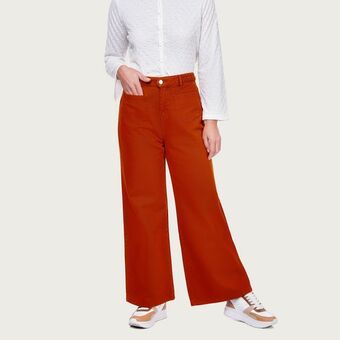 Mentha & Chocolate Pantalon rosario lacre oferta