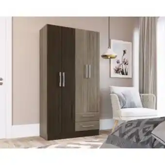 Linio Ropero 4 puertas 2 cajon rp1420 cast nog... oferta