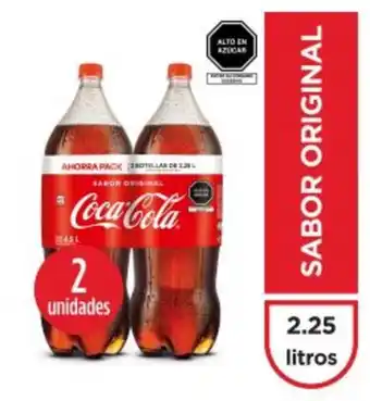 Freshmart Gaseosa coca cola sabor original - botella 2.25l (pack x2) - pack oferta
