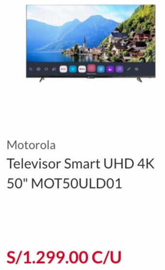 Motorola Televisor Smart UHD 4K 50" MOT50ULD01