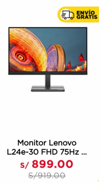 La Curacao Monitor Lenovo L24e-30 FHD 75Hz oferta