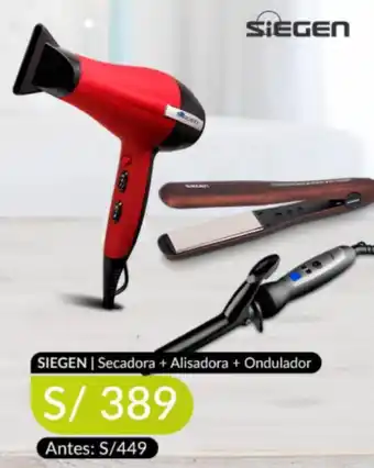 Siegen Secadora + Alisadora + Ondulador