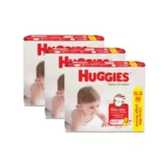 Metro Pack x3 pañales huggies natural care g 66un. oferta