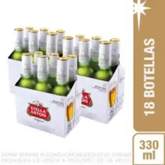 Metro Sixpack x3 cerveza stella artois botella 330ml oferta