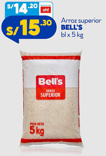 Plaza Vea Arroz Superior Bell's 5kg oferta