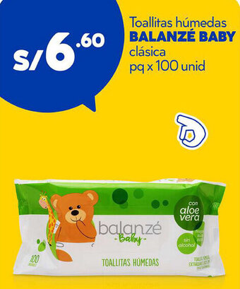 Plaza Vea Toallitas Húmedas Balanzé Baby 100 Uind oferta