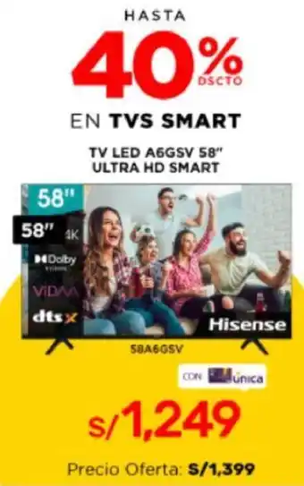 La Curacao TV LED A6GSV 58" Ultra HD Smart oferta
