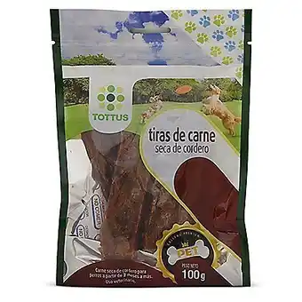 Tottus Tiras carne seca cordero para perros tottus 100 gr oferta