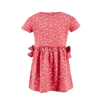 Tottus Vestido mc lazo bebé talla 18m salmon oferta