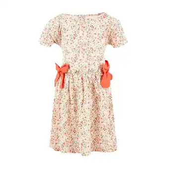 Tottus Vestido mc lazo niña talla 8 crema oferta