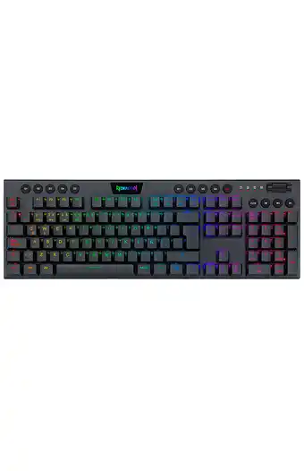 Tiendas EFE Teclado inalámbrico gamer redragon horus full size k618-rgb-sp blue switch oferta