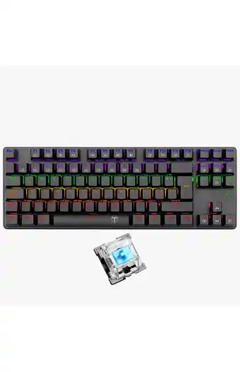 Tiendas EFE Teclado mecánico gamer t-dagger bora rainbow t-tgk313-bl-sp blue switch oferta