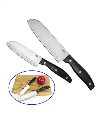 Tiendas EFE Set de 2 cuchillos santoku acero inox oster oferta