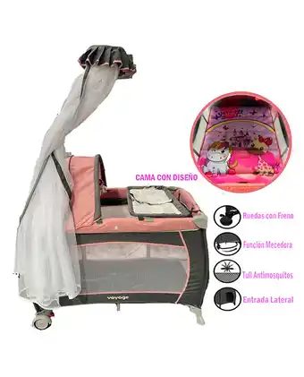 Tiendas EFE Cuna corral mecedora cadiz pink voyage oferta