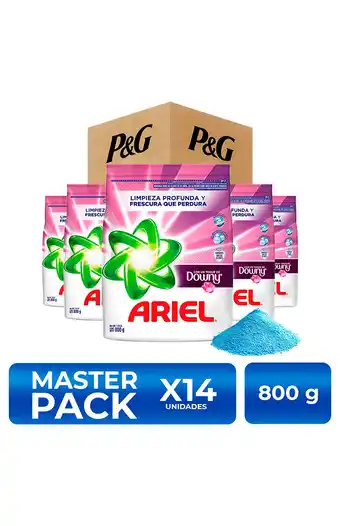Tiendas EFE Packx14 detergente en polvo ariel toque downy 800g oferta