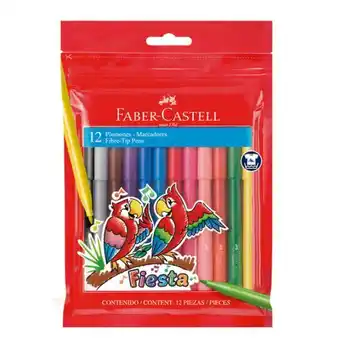 Comercial Li Plumón faber castell fiesta punta delgada x12 //*ci oferta