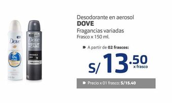 Makro Desodorante en aerosol dove fragancias variadas frasco x 150 ml. oferta