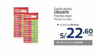 Cepillo dental colgate premier clean tira de 12 unids.