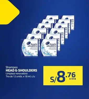 Makro Shampoo head & shoulders limpieza renovadora tira de 12 unids x 18ml c/u oferta