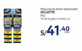 Makro Máquina de afeitar desechable gillette pb3 tira de 6 pqtes. x 2 unids. c/u oferta