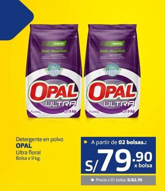Makro Detergente en polvo opal ultra floral bolsa x 9 kg oferta