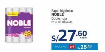 Makro Papel higiénico noble doble hoja pqte. de 48 unids oferta