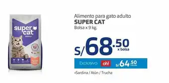 Makro Alimento para gato adulto super cat bolsa x 9 kg. oferta