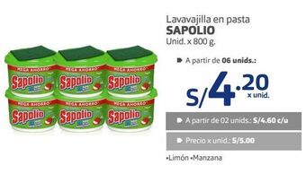 Makro Lavavajilla en pasta sapolio unid. x 800 g oferta