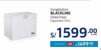 Makro Congeladora blackline chest freez capacidad: 316 l oferta