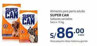 Makro Alimento para perro adulto super can sabores variados saco x 15 kg. oferta