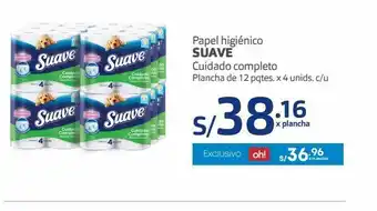 Makro Papel higiénico suave cuidado completo plancha de 12 pqtes. x 4 unids. c/u oferta