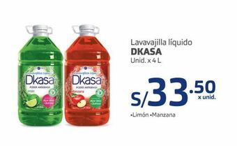 Makro Lavavajilla líquido dkasa unid. x 4 l oferta