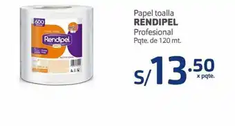 Makro Papel toalla rendipel profesional pqte. de 120 mt. oferta