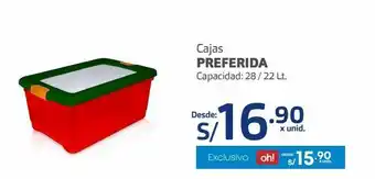 Makro Cajas preferida capacidad: 28 / 22 lt. oferta