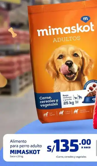 Makro Alimento para perro adulto mimaskot saco x 25 kg oferta