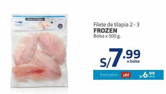 Makro Filete de tilapia 2 - 3 frozen bolsa x 500 g. oferta