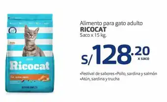 Makro Alimento para gato adulto ricocat saco x 15 kg. oferta