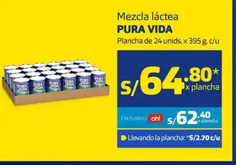 Makro Mezcla láctea pura vida plancha de 24 unids. x 395 g. c/u oferta
