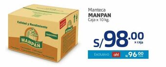 Makro Manteca manpan caja x 10 kg. oferta