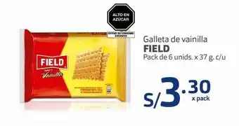 Makro Galleta de vainilla field pack de 6 unids. x 37 g. c/u oferta