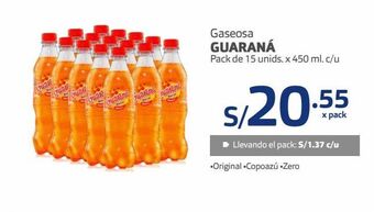 Makro Gaseosa guaraná pack de 15 unids. x 450 ml. c/u oferta