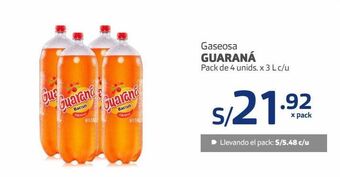Makro Gaseosa guaraná pack de 4 unids. x 3 l c/u oferta