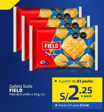 Makro Galleta soda field pack de 6 unids. x 34 g. c/u oferta