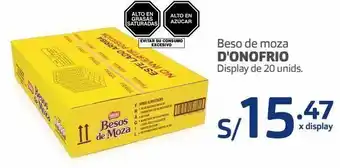 Makro Beso de moza d'onofrio display de 20 unids. oferta