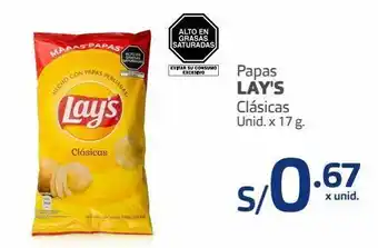 Makro Papas lay's clásicas unid. x 17 g. oferta